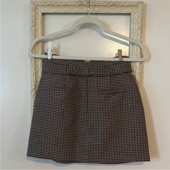Maje Tan Houndstooth Mini Skirt - Picture 3 of 4